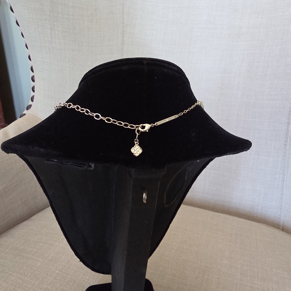 Kendra Scott Rhodium Gold White Pearl Lindsey Multi Strand Necklace - Picture 3 of 7
